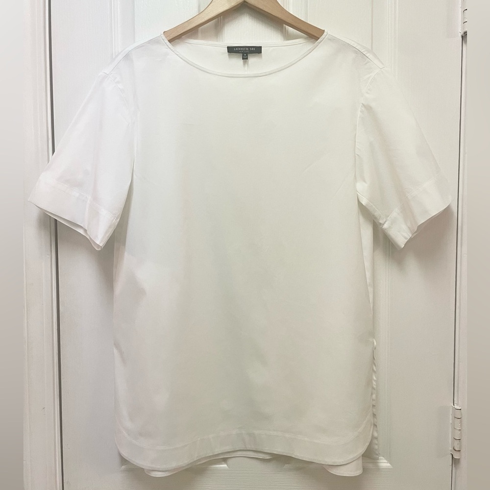 Lafayette 148 New York White Tunic Top
